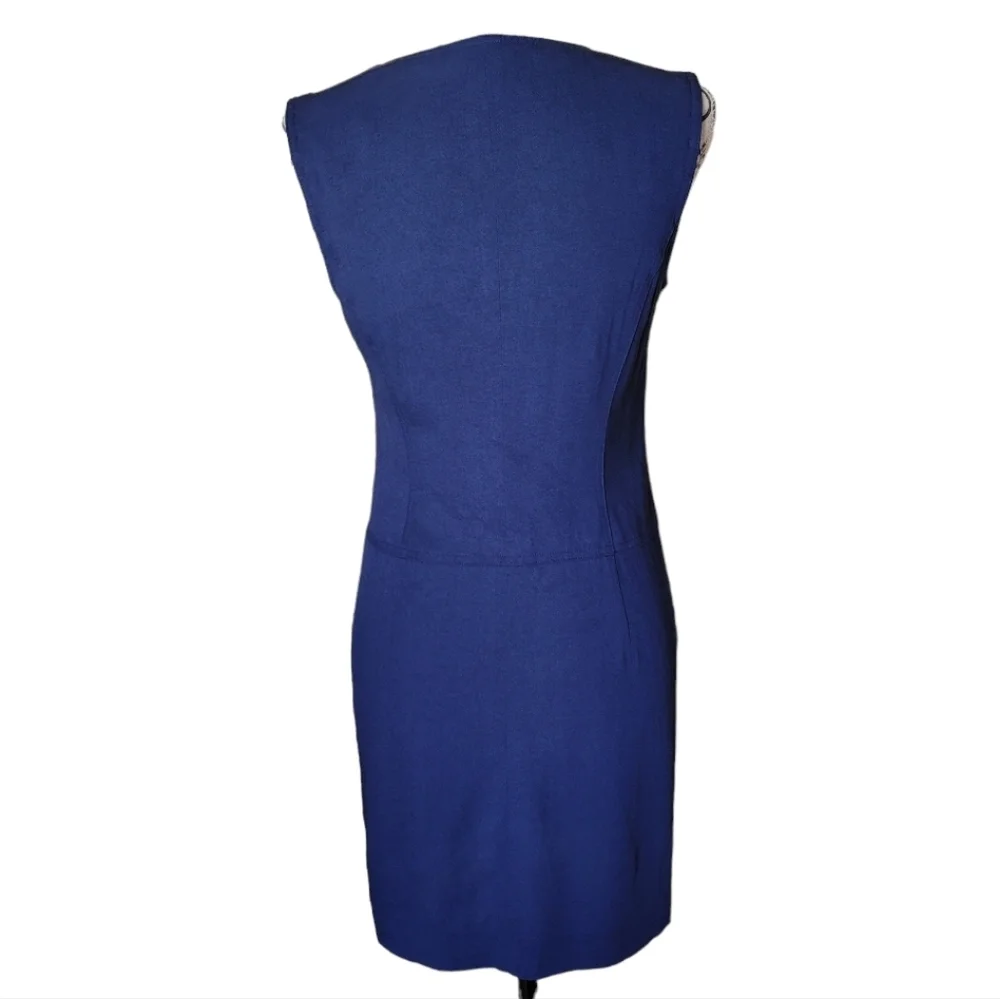 Theory Adalize Habitat blue sleeveless dress size 6​ - Picture 5 of 15